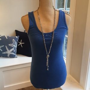 Mossimo Scrunched Blue Tank Top